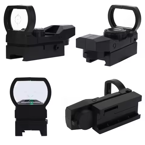 Holographic Rifle Scope ABS Green Dot Sight Scope Reflex Optics Sight for 20mm Rail Mount