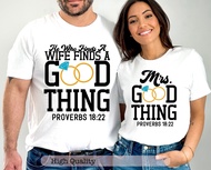 Fast Shipping [Cod] He Who Finds A Wife Finds A Good Thing Svg Wifey Found Svg Couple Shirt Svg Husb