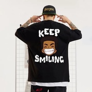 Kaos URBAN STYLE KEEP SMILING BIGSIZE JUMBO XL 2XL 3XL 4XL 5XL KAOS TSHIRT HARAJUKU MEN WOMEN OVERSI