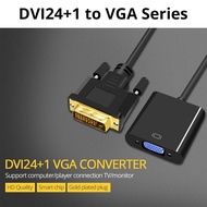 Full HD 1080P DVI D DVI ไปยัง VGA อะแดปเตอร์แปลงสายวิดีโอ24 + 1 25Pin เป็น15Pin สำหรับพีซีจอคอมพิวเตอร์