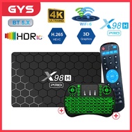 [จัดส่งเร็ว] X98H โปรแอนดรอยด์ทีวีกล่องรับสัญญาณทีวีระดับ HD 4K Dual Band WIFI6 4GB RAM 32GB ชุด5.0บลูทูธชุดท็อปกล่องมีของพร้อมส่ง