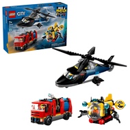 (LEGO) LEGO City 60462 Helegolicopter Fire Truck & Submarine Remix