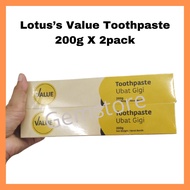 Lotus’s Value Toothpaste 200g X 2 pack / Ubat Gigi Lotus (Tesco) 200g x 2 pack