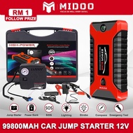 99800mAh 12V car jumper power bank and pump jumper kereta heavy duty Car Emergency Jump Start Power 