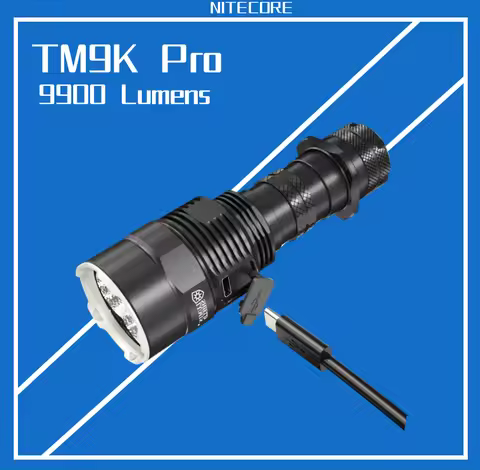 Original NITECORE TM9K PRO Flashlight Tactical Camping Hunting Torch Hand Light Searching Strobe Pat