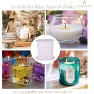 E6200Feet/61Meter White Candle Wick Cotton Candle Woven Wick for DIY Candle Making Material Smokeles