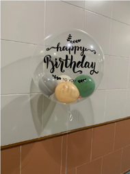 Party Hurray - 19吋 日本水晶氣球+小氣球 自訂印字--B134-2