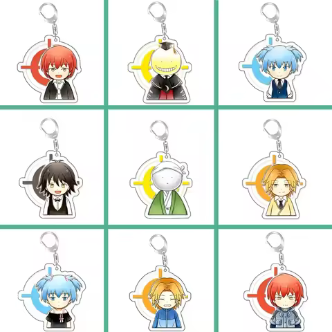 Assassination Classroom Korosensei Shiota Nagisa Cartoon Acrylic Keychain Anime Keyrings Bag Tag Cos
