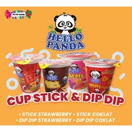 Snacks Snacks Meiji Hello Panda Dip Dip Strawberry, Chocolate Biscuits 20g & Strawberry Sticks, Choc