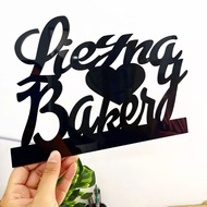 Custom made name plague acrylic material size 29x19cm