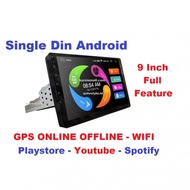Head unit android 9 inch floating screen GPS online Offline WIFI full android single din double din
