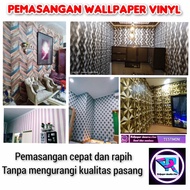 jasa pasang wallpaper stiker / lem - jasa pasang wallpaper dinding