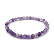 CHEVRON AMETHYST หินเชฟรอนอเมทิสต์ เลือกขนาดเม็ดหินได้ (4-12 มม.) กำไลม่วง purple string สร้อยข้อมือหินแท้ by siamonlineshop