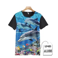 3D Printing Dolphin Fish Shirt for Children and Adults Cartoon TV Animation Series LP3D-A155