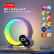 JumboTech Bluetooth Speaker 10W Multifunctional Wireless Charger LED Atmosphere RGB Night Light Alarm Clock Desk Lamp Bluetooth Speaker  Wireless Charging Modern Speaker