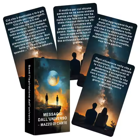 Italian Tarot Cards, Message From The Universe Oracle Cards, 54 Decks with Keywords, Italian Oracle 