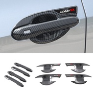 Xuming สำหรับเล็กซัส NX260 NX350H NX400H 2022-2023คาร์บอนไฟเบอร์แบบมือจับประตูรถชามปกNX350h มือจับปร