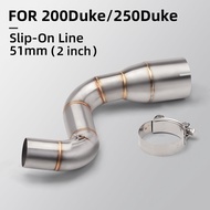 Motorcycle Duke200 exhaust RC200 muffler 250DUKE link pipe DUKE200 DECAT stainless steel