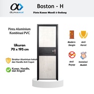 Pintu PVC + Aluminium Pintu Kamar Mandi Pintu Gudang Alphamax Boston-H
