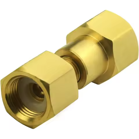 AAAF CGA-320 To CGA-580 Flowmeter Thread Converter, Carbon Dioxide Bottom To Argon Nitrogen Regulato