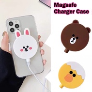 Magsafe Wireless Charger Case for iPhone 12 mini iphone 12 Pro Cover Cartoon silicone soft Casing