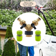 LOVIVER Garden Hose Splitter 2 Way Y Shape Professional Easy to Install Tap Splitter