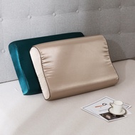 SunnySunny New Premium Luxury Ice Silk Latex Pillowcase Smooth Cool Feeling Contour Shape Pillow Cover With Zipper