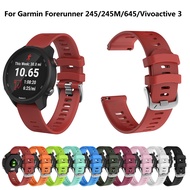 Garmin Forerunner 245 Straps, 20mm Replacement Silicone Wrist Band Strap for Garmin Forerunner 245/245 Music/645/Vivoactive 3 Smart Watch