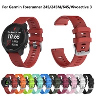 Garmin Forerunner 245 Straps, 20mm Replacement Silicone Wrist Band Strap for Garmin Forerunner 245/2