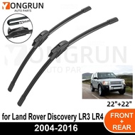 Car Front Windshield Wipers For Land Rover Discovery LR3 LR4 2004-2016 Wiper Blade Rubber 22"+22" Ca
