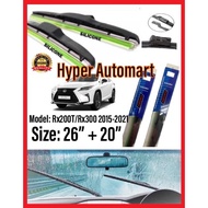 1Pair Lexus Rx200T / Rx300 2015-2021 Soft Silicone Mugen 3S Wiper Blade 26"Inch+20'Inch Kereta Silik