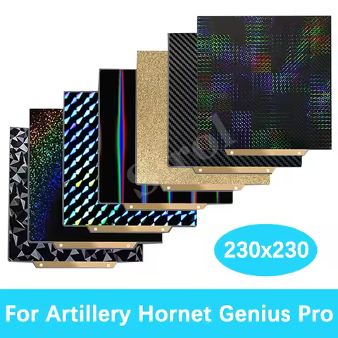 230x230mm Genius Pro Build Plate For Artillery Hornet PEI Sheet PET PEO PEY Double Sided Spring Stee
