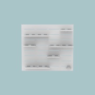 SPACEMAKER แผ่นวางของติดผนังเหล็ก ชั้นวางของติดผนังแบบเจาะผนัง พร้อมอุปกรณ์ Set A Square Dec Board