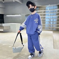 Autumn-Winter R-shaped fleece clothing set for boys 17-45kg with cuffed sleeves. R-shaped fleece clo