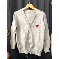 MERAH Red love vneck cardigan