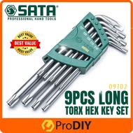 SATA 09702 9Pcs Long Torx Hex Key Set Torx Key Star Key Hex Key Sata Hand Tools Tools Set
