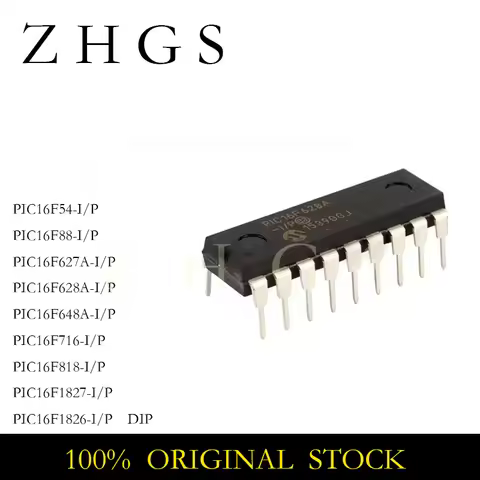 5PCS PIC16F54 PIC16F88 PIC16F627A PIC16F628A PIC16F648A PIC16F716 PIC16F818 PIC16F1826 PIC16F1827 -I