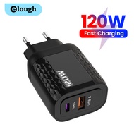 Elough 120W USB Charger Type C Fast Charging Adapter PD Super Fast Charge Phone Charger For Cellphone EU US UK Plug