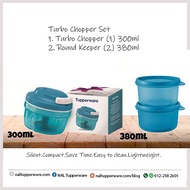 [Tupperware Brands] Turbo Chopper Blue (1) 300ml - alat pemotong bawang laju