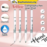 Artline Calligraphy Pen Flat Chisel Marker 1.0 2.0 3.0 4.0 mm - (PCS) Jawi Khat Writing Art Drawing 