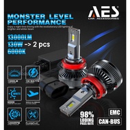 Lampu Led Turbo H11 H8 AES I Led Headlight Warranty 1 Year - PUTIH