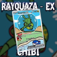 KARTU POKEMON TCG HOLOGRAM ENGLISH VERSION - RAYQUAZA (CHIBI) EX