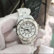 典精品名店 Chanel 真品 J12 H0968 白色 陶瓷錶 33mm 手錶 腕錶 現貨