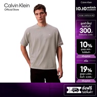 CALVIN KLEIN เสื้อยืดคอกลมแขนสั้นผู้ชาย Cooling Pique Jersey T-Shirt รุ่น 4RC242G RO2-สีเทา