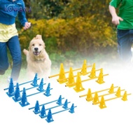 [vsrhkq] Dog Agility Hurdle Cone Set Hurdle Jump Hoop Pole Agility Equipment Set for Exercise Athlet