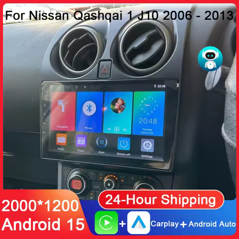 wireless Android Auto Carplay For Nissan Qashqai 1 J10 2006 - 2013 GPS Navigation Car Radio Multimed