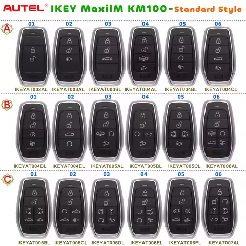 AUTEL MaxiIM IKEY Standard Style Independent Smart Key Used with KM100 KM100E IM508 IM608 IM608PRO K