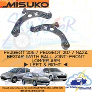 PEUGEOT 206 / PEUGEOT 207 / NAZA BESTARI MISUKO LOWER ARM (FRONT LEFT & RIGHT) (WITH BALL JOINT)