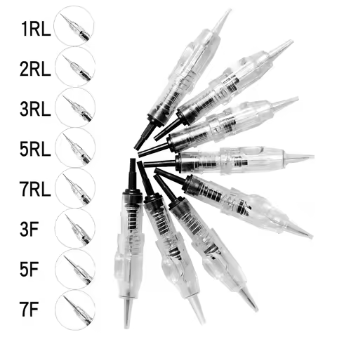 10/20/50/100Pcs Disposable Sterile Tattoo Cartridge Needles Tattoo Lips Machine 1RL/2RL/3RL/5RL/7RL/