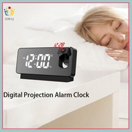 HWSJ Rotatable Digital Projection Alarm Clock Weather LCD Display LED Projector Quiet USB Timer Snooze